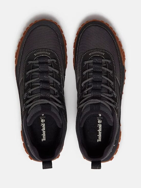 Timberland Mens Mid Sneaker Boot Black/Dark Grey Mesh main image 7